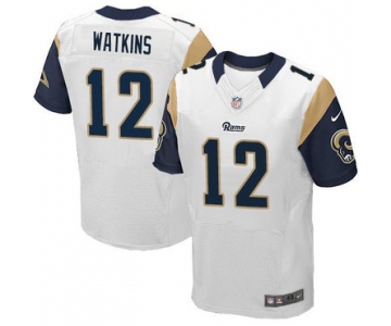 Nike Los Angeles Rams #12 Sammy Watkins White Men's Stitched NFL Elite Jersey