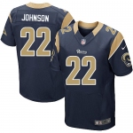 Nike Los Angeles Rams #22 Trumaine Johnson Navy Blue Team Color Men's Stitched NFL Elite Jersey