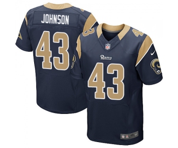 Nike Rams #43 John Johnson Navy Blue Team Color Men's Stitched NFL Elite Jersey