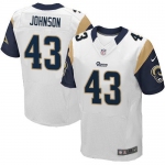 Nike Rams #43 John Johnson White Men's Stitched NFL Elite Jersey