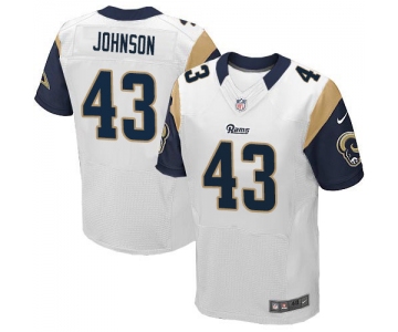 Nike Rams #43 John Johnson White Men's Stitched NFL Elite Jersey