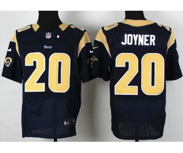 Nike St. Louis Rams #20 Lamarcus Joyner Navy Blue Elite Jersey