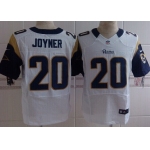Nike St. Louis Rams #20 Lamarcus Joyner White Elite Jersey