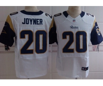 Nike St. Louis Rams #20 Lamarcus Joyner White Elite Jersey