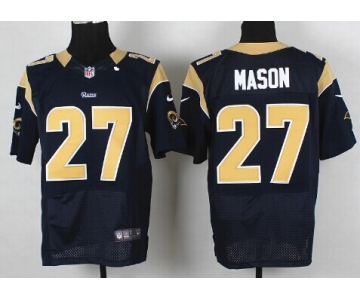 Nike St. Louis Rams #27 Tre Mason Navy Blue Elite Jersey