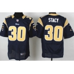 Nike St. Louis Rams #30 Zac Stacy Navy Blue Elite Jersey