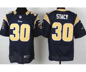 Nike St. Louis Rams #30 Zac Stacy Navy Blue Elite Jersey