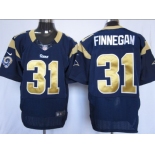 Nike St. Louis Rams #31 Cortland Finnegan Navy Blue Elite Jersey