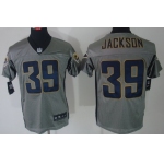 Nike St. Louis Rams #39 Steven Jackson Gray Shadow Elite Jersey