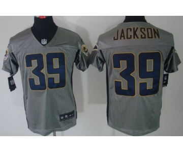 Nike St. Louis Rams #39 Steven Jackson Gray Shadow Elite Jersey