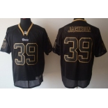 Nike St. Louis Rams #39 Steven Jackson Lights Out Black Elite Jersey