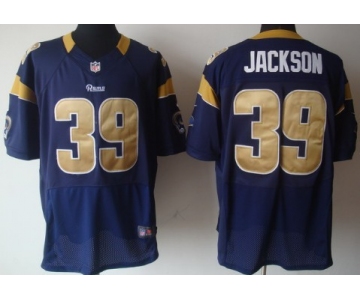 Nike St. Louis Rams #39 Steven Jackson Navy Blue Elite Jersey