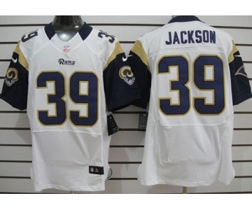 Nike St. Louis Rams #39 Steven Jackson White Elite Jersey