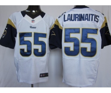 Nike St. Louis Rams #55 James Laurinaitis White Elite Jersey