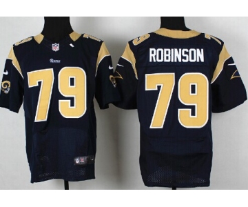 Nike St. Louis Rams #79 Greg Robinson Navy Blue Elite Jersey