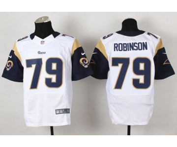 Nike St. Louis Rams #79 Greg Robinson White Elite Jersey