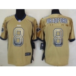 Nike St. Louis Rams #8 Sam Bradford Drift Fashion Gold Elite Jersey