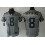 Nike St. Louis Rams #8 Sam Bradford Gray Shadow Elite Jersey