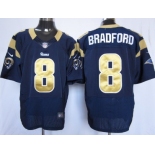 Nike St. Louis Rams #8 Sam Bradford Navy Blue Elite Jersey