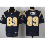 Nike St. Louis Rams #89 Jared Cook Navy Blue Elite Jersey