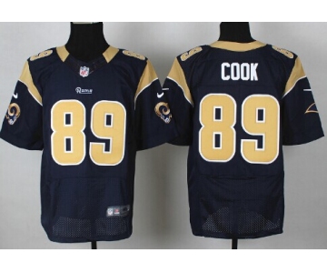 Nike St. Louis Rams #89 Jared Cook Navy Blue Elite Jersey