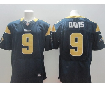 Nike St. Louis Rams #9 Austin Davis Navy Blue Elite Jersey