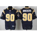 Nike St. Louis Rams #90 Michael Brockers Navy Blue Elite Jersey