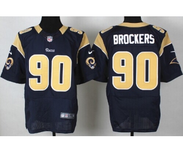 Nike St. Louis Rams #90 Michael Brockers Navy Blue Elite Jersey