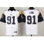 Nike St. Louis Rams #91 Chris Long White Elite Jersey