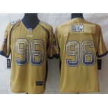 Nike St. Louis Rams #96 Michael Sam Drift Fashion Gold Elite Jersey