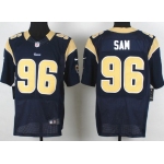 Nike St. Louis Rams #96 Michael Sam Navy Blue Elite Jersey