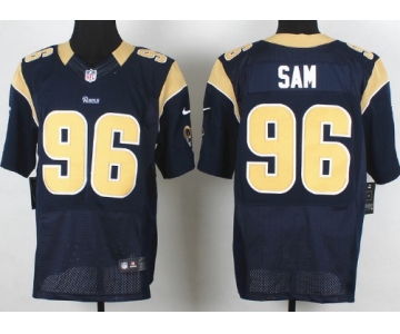 Nike St. Louis Rams #96 Michael Sam Navy Blue Elite Jersey