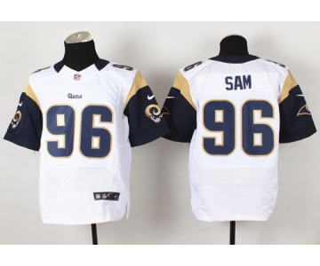 Nike St. Louis Rams #96 Michael Sam White Elite Jersey