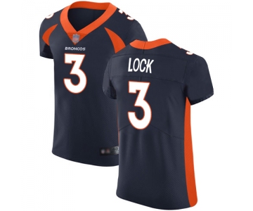 Broncos #3 Drew Lock Navy Blue Alternate Men's Stitched Football Vapor Untouchable Elite Jersey