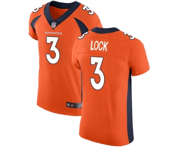 Broncos #3 Drew Lock Orange Team Color Men's Stitched Football Vapor Untouchable Elite Jersey