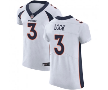 Broncos #3 Drew Lock White Men's Stitched Football Vapor Untouchable Elite Jersey