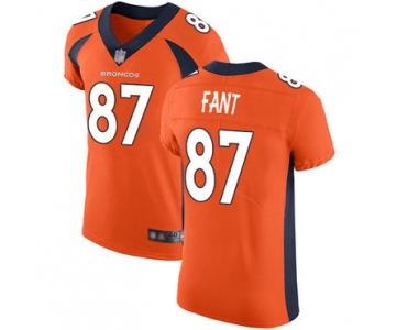 Broncos #87 Noah Fant Orange Team Color Men's Stitched Football Vapor Untouchable Elite Jersey