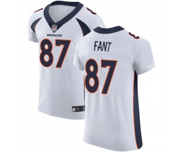 Broncos #87 Noah Fant White Men's Stitched Football Vapor Untouchable Elite Jersey