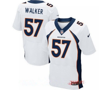 Men's 2017 NFL Draft Denver Broncos #57 DeMarcus Walker White Road Stitched NFL Nike Elite Jersey