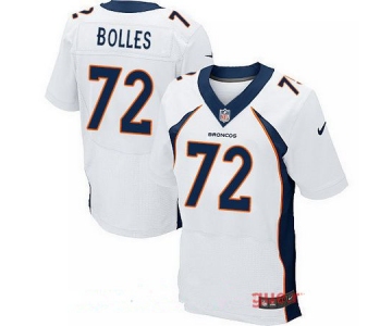 Men's 2017 NFL Draft Denver Broncos #72 Garett Bolles White Road Stitched NFL Nike Elite Jersey