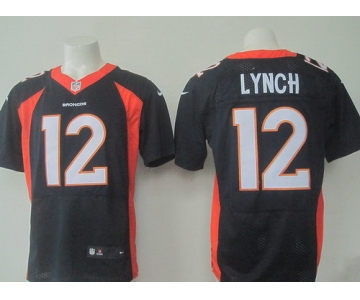 Men's Denver Broncos #12 Paxton Lynch Navy Blue Alternate NFL Nike Elite Jersey