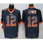 Men's Denver Broncos #12 Paxton Lynch Navy Blue Drift Fashion NFL Nike Elite Jersey