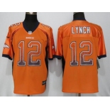 Men's Denver Broncos #12 Paxton Lynch Orange Drift Fashion NFL Nike Elite Jersey