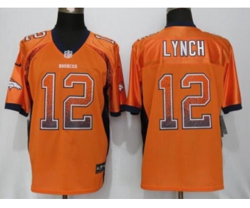 Men's Denver Broncos #12 Paxton Lynch Orange Drift Fashion NFL Nike Elite Jersey