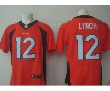 Men's Denver Broncos #12 Paxton Lynch Orange Team Color NFL Nike Elite Jersey