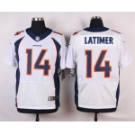 Men's Denver Broncos #14 Cody Latimer White Road NFL Nike Elite Jersey