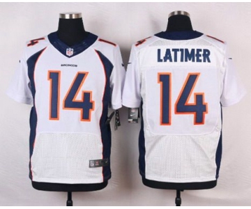 Men's Denver Broncos #14 Cody Latimer White Road NFL Nike Elite Jersey