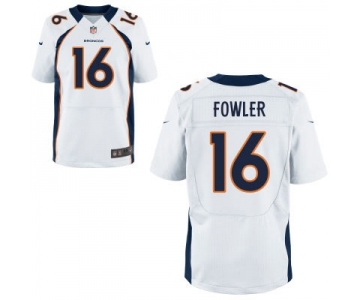 Men's Denver Broncos #16 Bennie Fowler White Road NFL Nike Elite Jersey