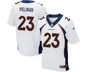 Men's Denver Broncos #23 Ronnie Hillman White Road NFL Nike Elite Jersey