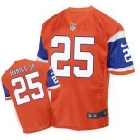 Men's Denver Broncos #25 Chris Harris Jr Orange 1998 Retro Elite Jersey